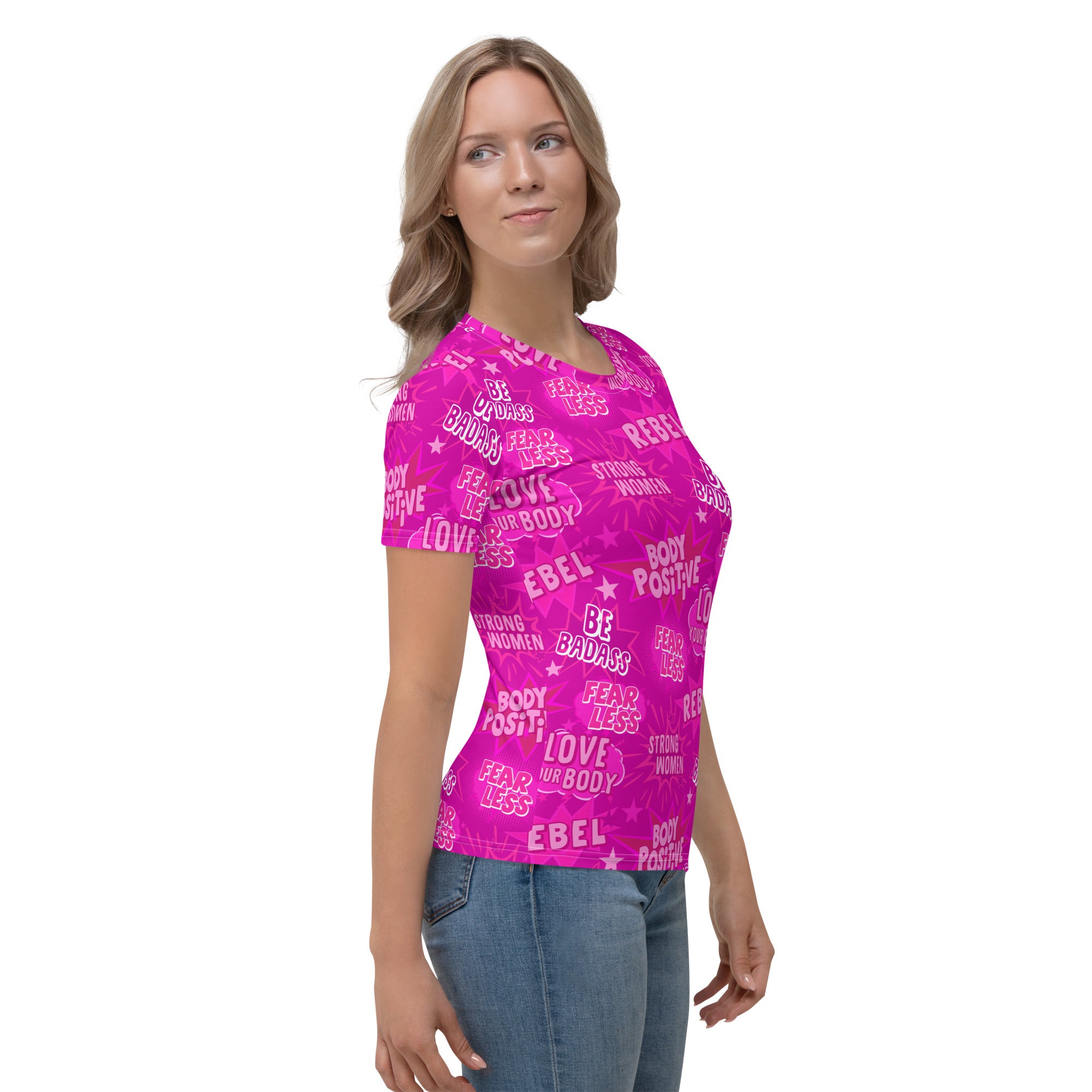 Empower Graphic Tee in Hot Pink
